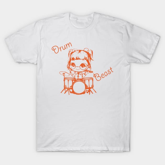 Drum Beast T-Shirt by Altaria Design